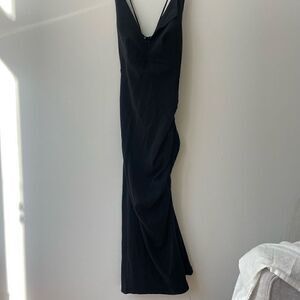Mable Black Candance Tie Back Midi Dress Size Medium